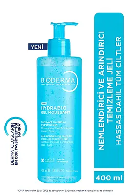 Bioderma Hydrabio Foaming Gel Tüm Ciltler için Nemlendirici ve Arındırıcı Yüz ve Vücut Temizleme Jeli 400 ML - Bioderma