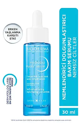 Bioderma Hydrabio Hyalu+ Niasinamid & Hyaluronik Asit içeren Yaşlanma Karşıtı Nemlendirici Serum 30 ML - Bioderma