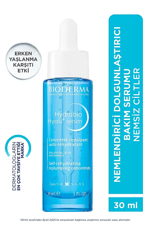 Bioderma Hydrabio Hyalu+ Niasinamid & Hyaluronik Asit içeren Yaşlanma Karşıtı Nemlendirici Serum 30 ML - 1