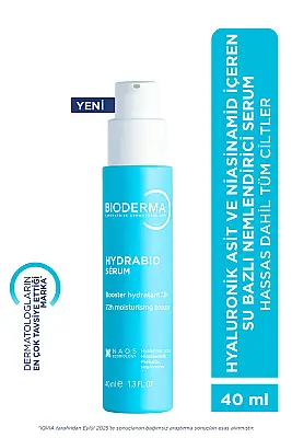 Bioderma Hydrabio Tüm Ciltler için Hyaluronik Asit & Niacinamid İçeren Su Bazlı Nemlendirici Serum 40 ML - Bioderma